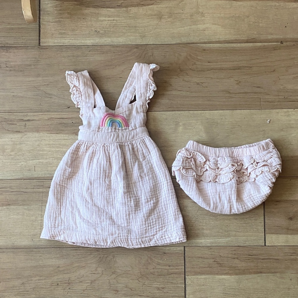 Angel Dear Pink Ruffled Kids Dress Set